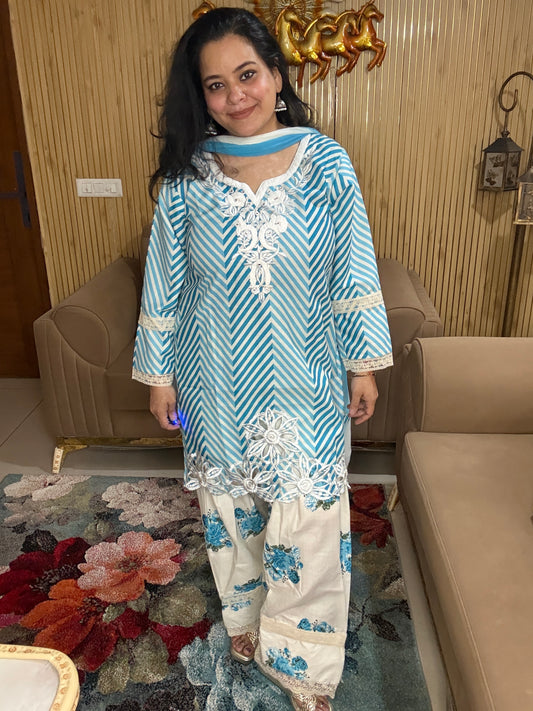 Bluebell Lace Farshi Set