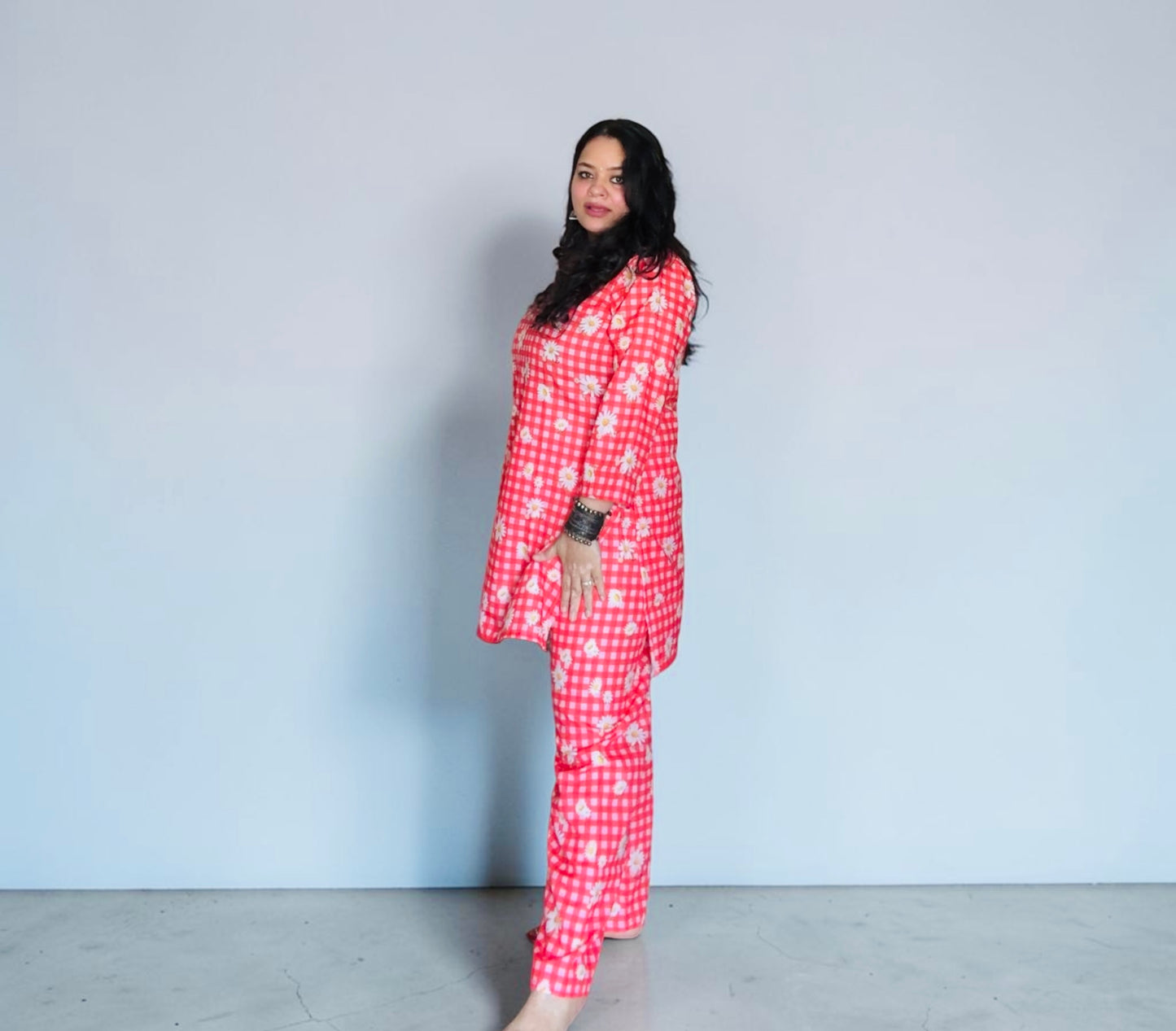 Red Daisy Coord Set
